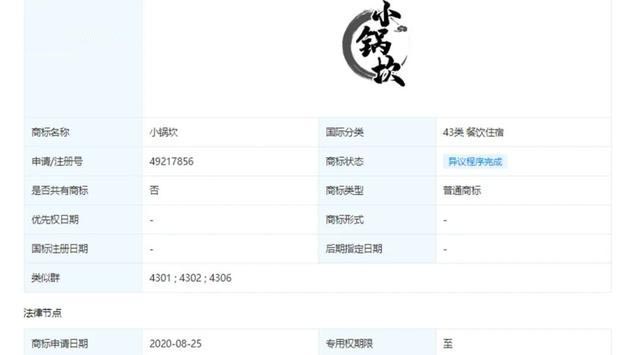 小龍坎成功守護住自己的商標，“小鍋坎”商標“不予注冊”