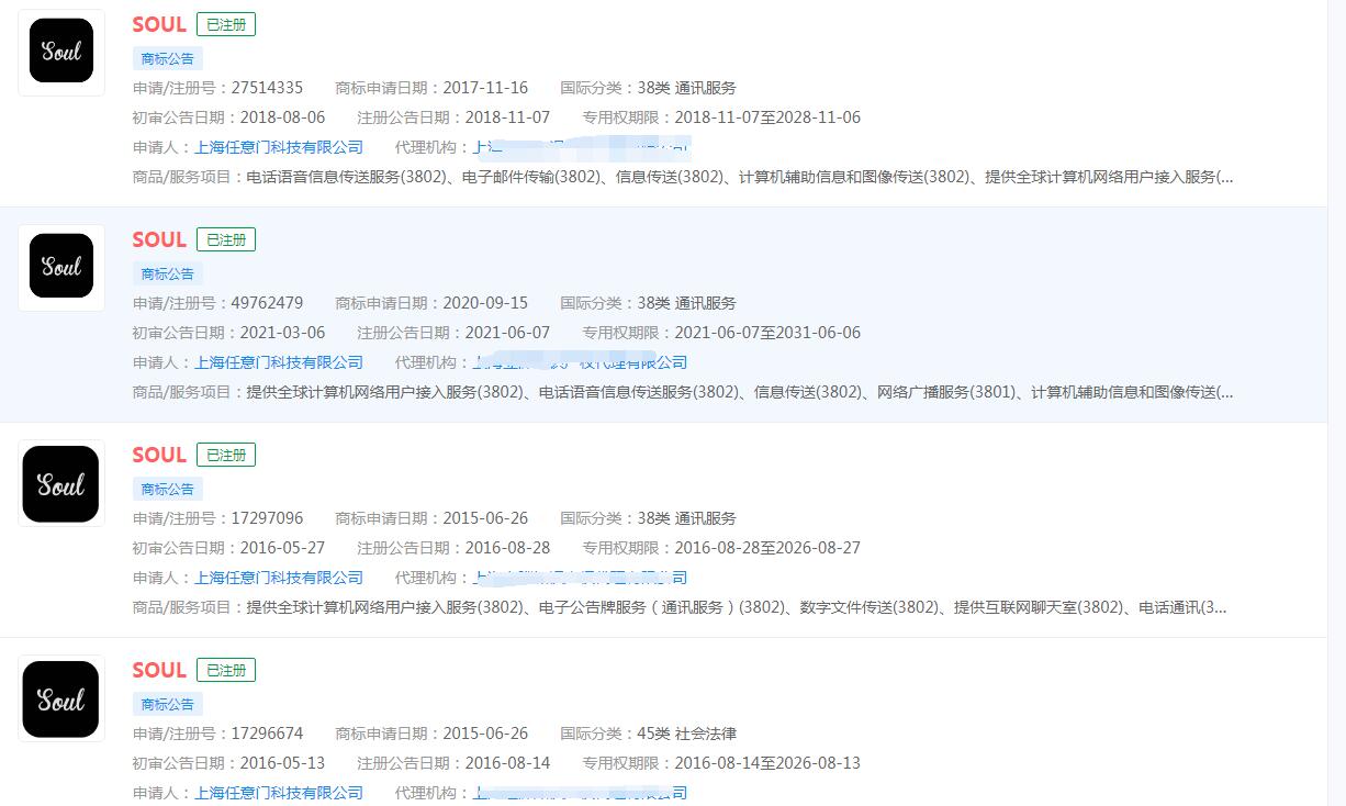 興趣社交Soul邁出港股上市第一步？我們來(lái)看看Soul的商標(biāo)布局