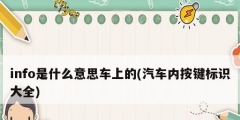 info是什么意思車上的(汽車內按鍵標識大全)